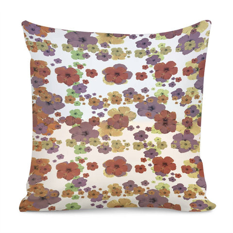 Image of Multicolored Floral Collage Print Pillow Cover