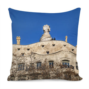 Gaudi, La Pedrera Building, Barcelona - Spain Pillow Cover