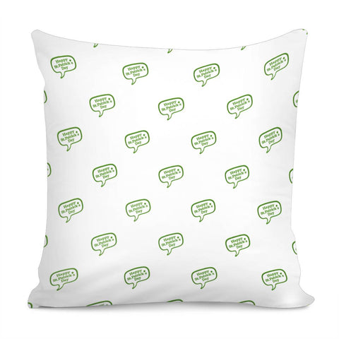 Image of Happy St Patricks Day Symbol Motif Pattern Pillow Cover