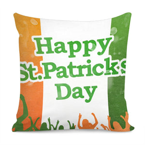 Happy St Patricks Day Celebration Design Pillow Cover