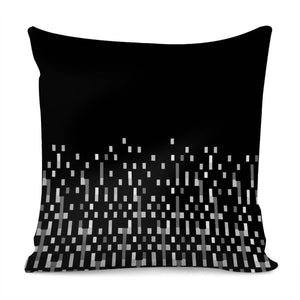 Black And White Matrix Patterned Design Pillow Cover