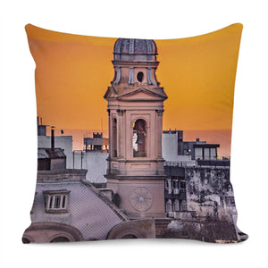 Ciudad Vieja Aerial View, Montevideo, Uruguay Pillow Cover