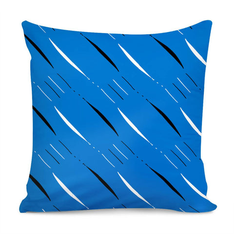 Image of Blue, Black & White #2 Pillow Cover