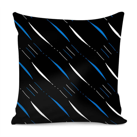 Image of Blue, Black & White #3 Pillow Cover