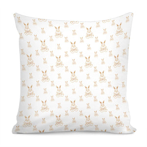 Happy Easter Motif Print Pattern Pillow Cover