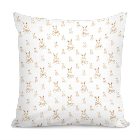 Image of Happy Easter Motif Print Pattern Pillow Cover