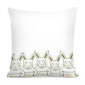 Happy Easter Concept Illustration Pillow Cover