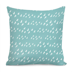 Birds Flying Graphic Silhouette Pattern Pillow Cover