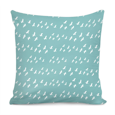 Image of Birds Flying Graphic Silhouette Pattern Pillow Cover