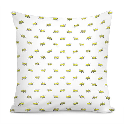 Image of Ant Sketchy Comic Style Motif Pattern Pillow Cover