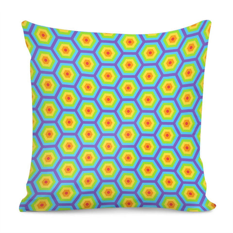 Image of Rainbow Honeycomb Pillow Cover