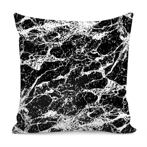 Black And White Abstract Textured Print Pillow Cover