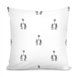 Love Symbol Drawing Pillow Cover