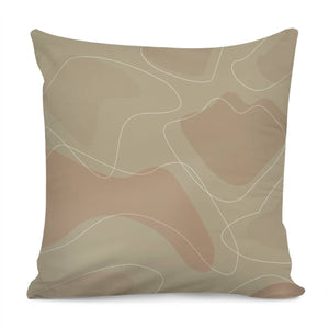 Style Brown Color And White Lines Pillow Cover