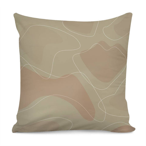Image of Style Brown Color And White Lines Pillow Cover