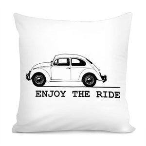 Enjoy The Ride Concept Drawing Pillow Cover