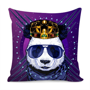 Panda And Geometry Pillow Cover