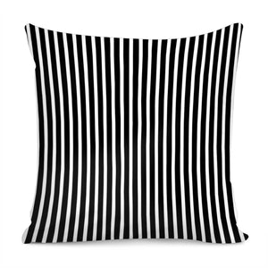 Black And White Vertical Stripes Pillow Cover