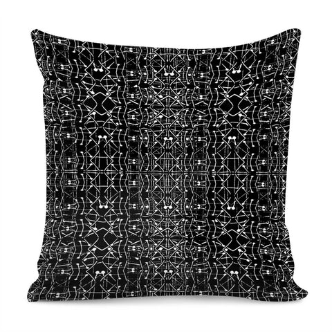 Image of Black And White Ethnic Ornate Pattern Pillow Cover