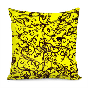 Black Swirls Pillow Cover