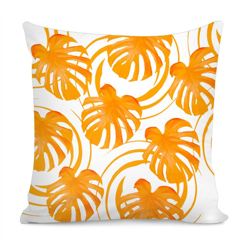 Image of Monstera Obsession Creamsicle Pillow Cover