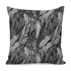 Black And White Rocky Print Pillow Cover