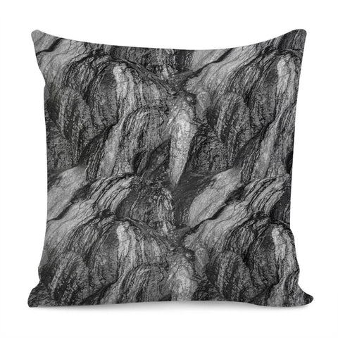 Image of Black And White Rocky Print Pillow Cover