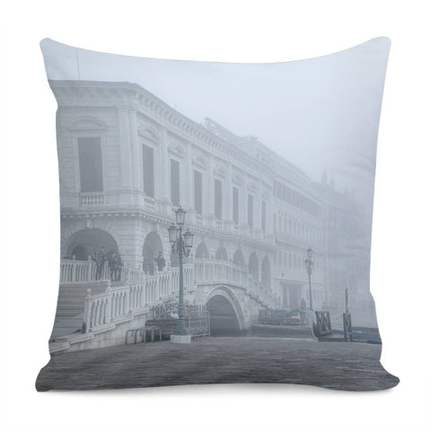 Image of Fog Winter Scene Venice, Italy Pillow Cover
