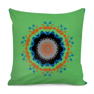 Multicolor Circular Print Pillow Cover