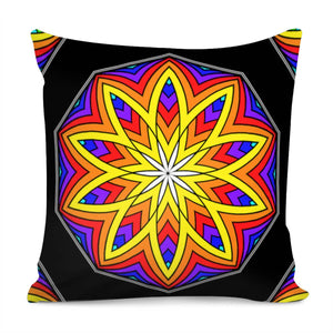 Unique Colorful Flowers Pillow Cover