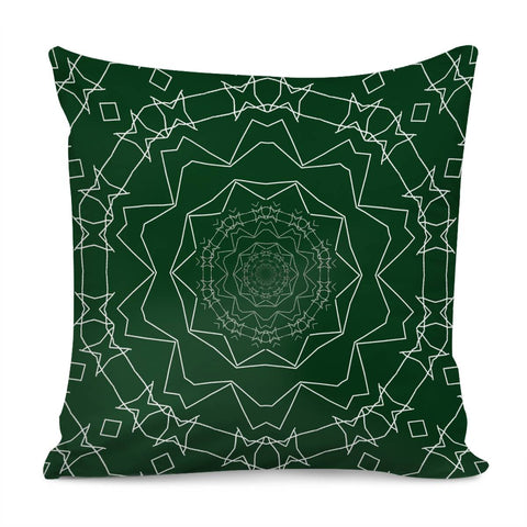 Image of White Webs On Green Pillow Cover