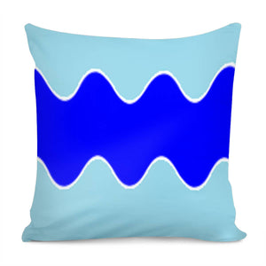 Blue Water Waves Pillow Cover