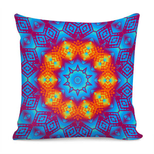 Neon Rays Pattern Pillow Cover