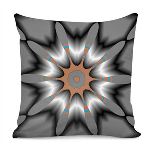 Brown Web Silver Steel Pillow Cover