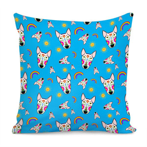 Mexican Bully With Rainbows Pillow Cover