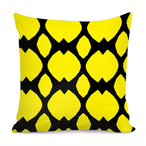 Yellow And Black Pattern Pillow Cover