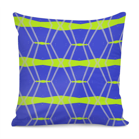 Image of Green And Blue Pattern Pillow Cover