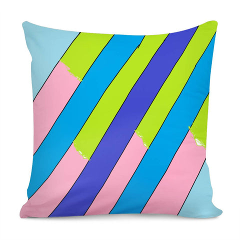 Image of Multicolor Stripes Pillow Cover