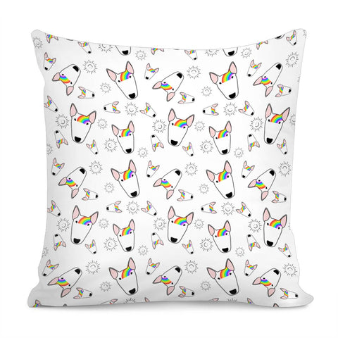 Image of Rainbow Bully Pattern Pillow Cover