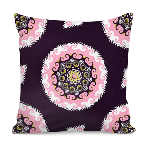 Image of Abstract Pink And Black Pillow Cover