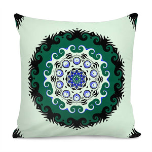 Green Alien Art Pillow Cover