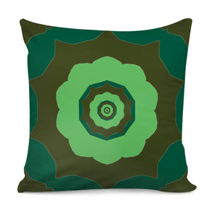 Brown And Green Pattern Pillow Cover