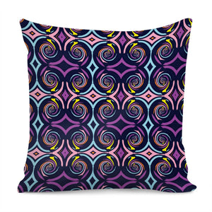 Blue Colorful Swirls Pattern Pillow Cover