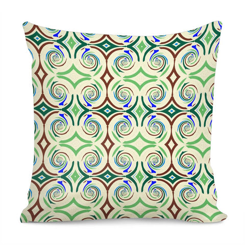 Image of Light Green Pattern Pillow Cover