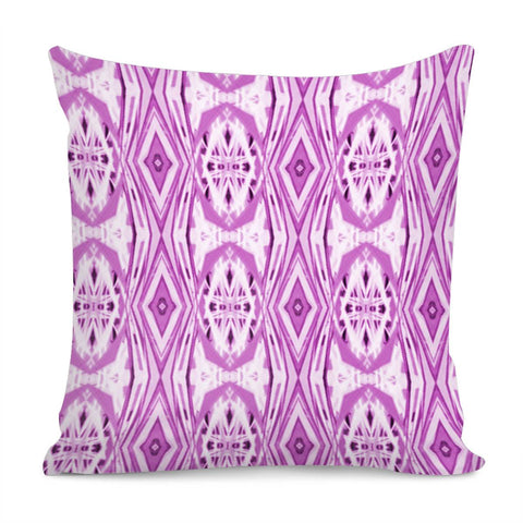 Image of Purple And White Tribal Pattern Pillow Cover