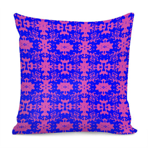 Pink And Blue Pattern Pillow Cover