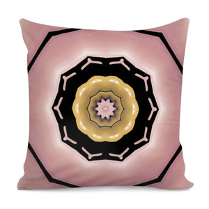 Brown, Pink And Black Pattern Pillow Cover