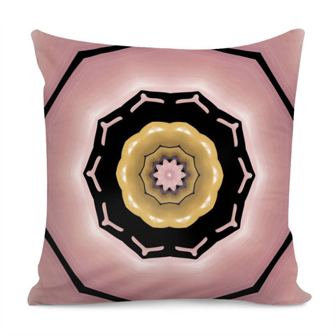 Image of Brown, Pink And Black Pattern Pillow Cover