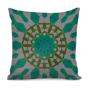 Abstract Green And Brown Webs Pillow Cover