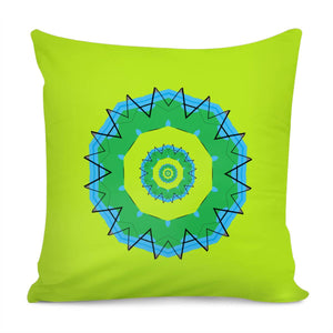 Green And Blue Abstract Pattern Pillow Cover